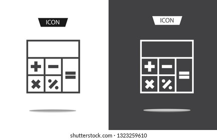 Calculator icon vector isolated on white background.