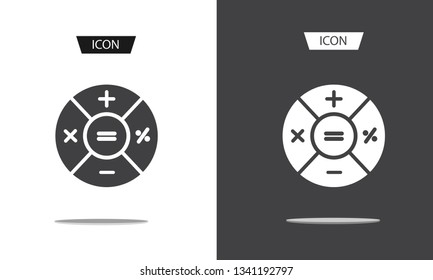 Calculator icon vector isolated on white background.