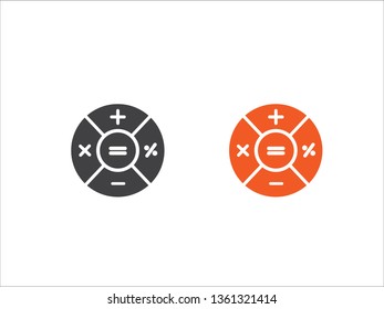 Calculator icon vector isolated on white background.