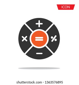 Calculator icon vector isolated on white background. 