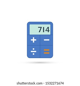 Calculator icon, Vector Isolated simple flat colorful illustration.