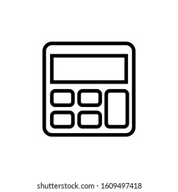 Calculator icon vector in line design