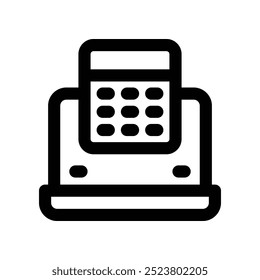 calculator icon. vector line icon for your website, mobile, presentation, and logo design.