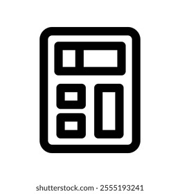 calculator icon. vector line icon for your website, mobile, presentation, and logo design.