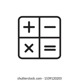 Calculator icon vector logo illustration