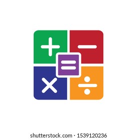 Calculator icon vector logo illustration