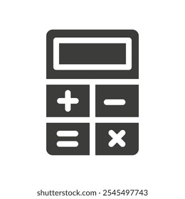 Calculator icon Vector logo outline