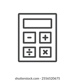 Calculator icon Vector logo outline