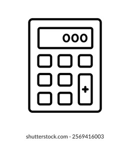 Calculator icon Vector logo outline