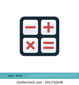 Calculator Icon Vector Logo Template Illustration Design. Vector EPS 10.