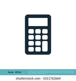 Calculator Icon Vector Logo Template Illustration Design. Vector EPS 10.