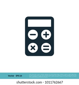 Calculator Icon Vector Logo Template Illustration Design. Vector EPS 10.