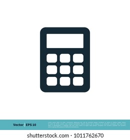 Calculator Icon Vector Logo Template Illustration Design. Vector EPS 10.