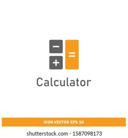 Calculator icon vector logo template design element