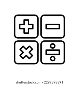 calculator icon vector logo template illustration on white background 
