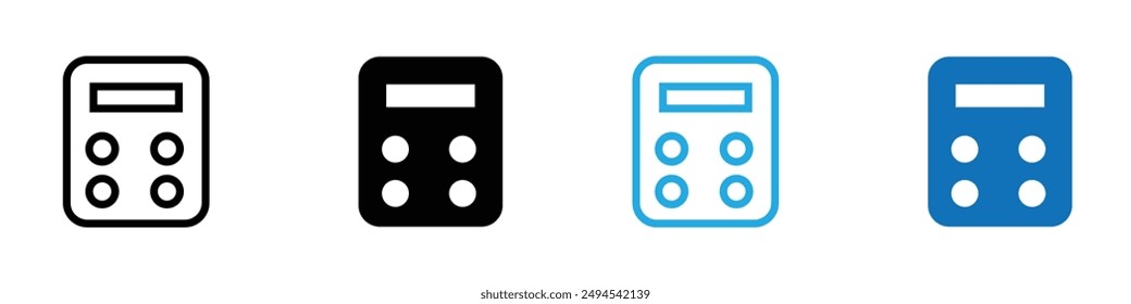 Calculator icon vector icon mark set symbol for web application