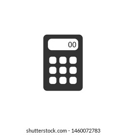 Calculator icon vector. Math icon. Black isolated vector illustration.