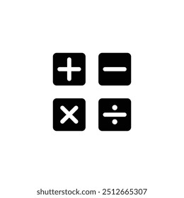 calculator icon vector math sign 