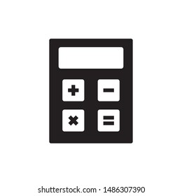 Calculator icon vector. Calculator mathematic symbol icon. Simple design on white background.