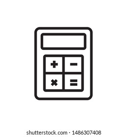 Calculator icon vector. Calculator mathematic symbol icon. Simple design on white background.