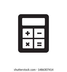 Calculator icon vector. Calculator mathematic symbol icon. Simple design on white background.
