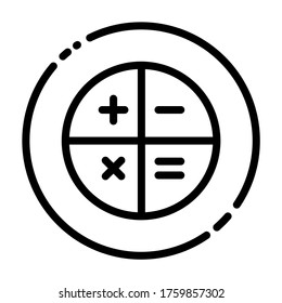 Vector de icono de calculador para la interfaz de usuario de aplicaciones móviles