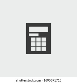 icono de calculadora. vector calculador sobre fondo gris