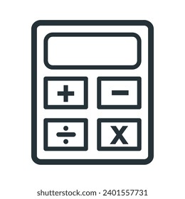 Vector de icono de la calculadora en el diseño de moda