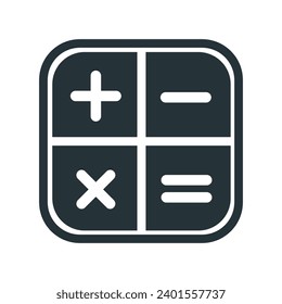 Calculator icon vector on trendy design