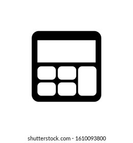 Calculator icon vector on white background, business sign