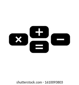 Calculator icon vector on white background, business sign