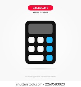 Calculator icon vector on white background. Savings, finances sign. Economy calculate. For UI, UX, website, mobile app.