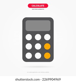 Calculator icon vector on white background. Savings, finances sign. Economy calculate. Four operations, multiplication, addition, subtraction, dividing, division. For UI, UX, website, mobile app. 