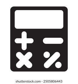calculator icon vector on white background