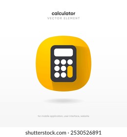 Calculator icon vector on white background. Savings, finances sign. Economy calculate. Four operations, multiplication, addition, subtraction, dividing, division. For UI, UX, website, mobile app.