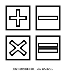 Calculator icon vector on white background