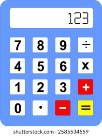 calculator icon vector on white background