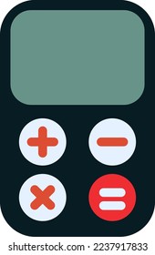 Vector de icono de la calculadora. Ahorro, signo de finanzas aislado en blanco, concepto de economía, estilo plano de moda para diseño gráfico, sitio web, interfaz de usuario. Icono de cuenta