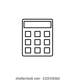 Calculator icon vector. Savings, finances sign isolated on white, economy concept, Trendy Flat style for graphic design, Web site, UI. EPS10