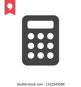 Calculator icon vector. Savings, finances sign isolated on white, economy concept, Trendy Flat style for graphic design, Web site, UI. EPS10