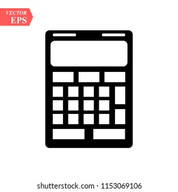 Calculator icon vector. Savings, finances sign isolated on white, economy concept, Trendy Flat style for graphic design, Web site, UI. EPS10