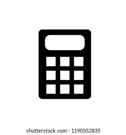 Calculator icon vector. Savings, finances sign isolated on white, economy concept, Trendy Flat style for graphic design, Web site, UI.