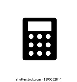Calculator icon vector. Savings, finances sign isolated on white, economy concept, Trendy Flat style for graphic design, Web site, UI.