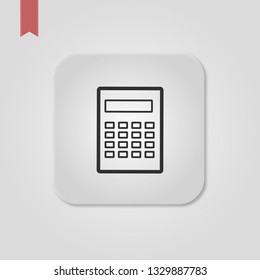 Calculator icon vector. Savings, finances sign isolated on white, economy concept, Trendy Flat style for graphic design, Web site, UI. EPS10