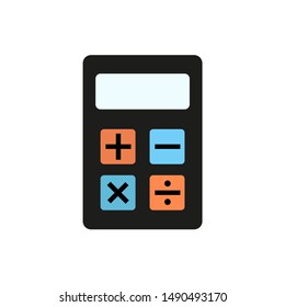 Calculator icon vector. Savings, finances sign isolated on white, economy concept, Trendy Flat style for graphic design, Web site, UI. EPS10