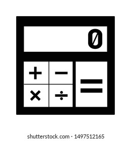 Calculator icon vector. Savings, finances sign isolated on white, economy concept, Trendy Flat style for graphic design, Web site, UI. EPS10 - Vector