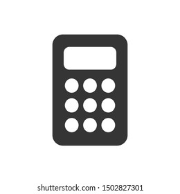 Calculator icon vector. Savings, finances sign isolated on white, economy concept, Trendy Flat style for graphic design, Web site, UI. EPS10