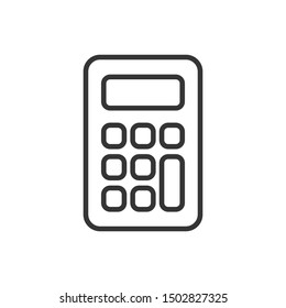 Calculator icon vector. Savings, finances sign isolated on white, economy concept, Trendy Flat style for graphic design, Web site, UI. EPS10