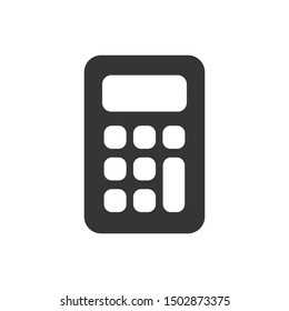 Calculator icon vector. Savings, finances sign isolated on white, economy concept, Trendy Flat style for graphic design, Web site, UI. EPS10