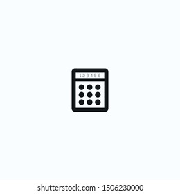 Calculator icon vector. Savings, finances sign isolated on white, economy concept, Trendy Flat style for graphic design, Web site, UI. EPS10